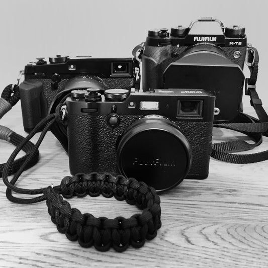 Three Fujifilm cameras, photography tools