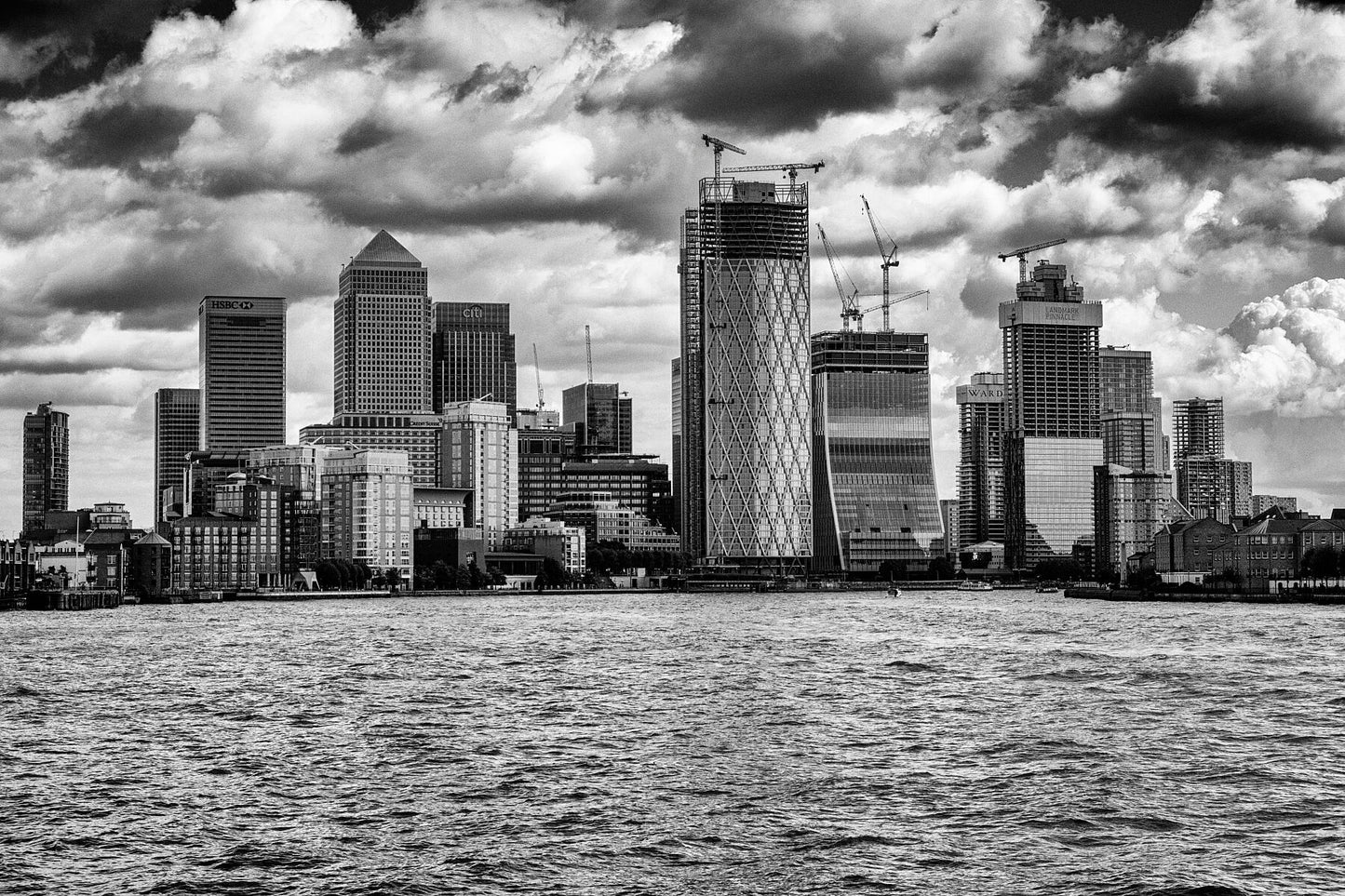 Canary Wharf from the River Thames